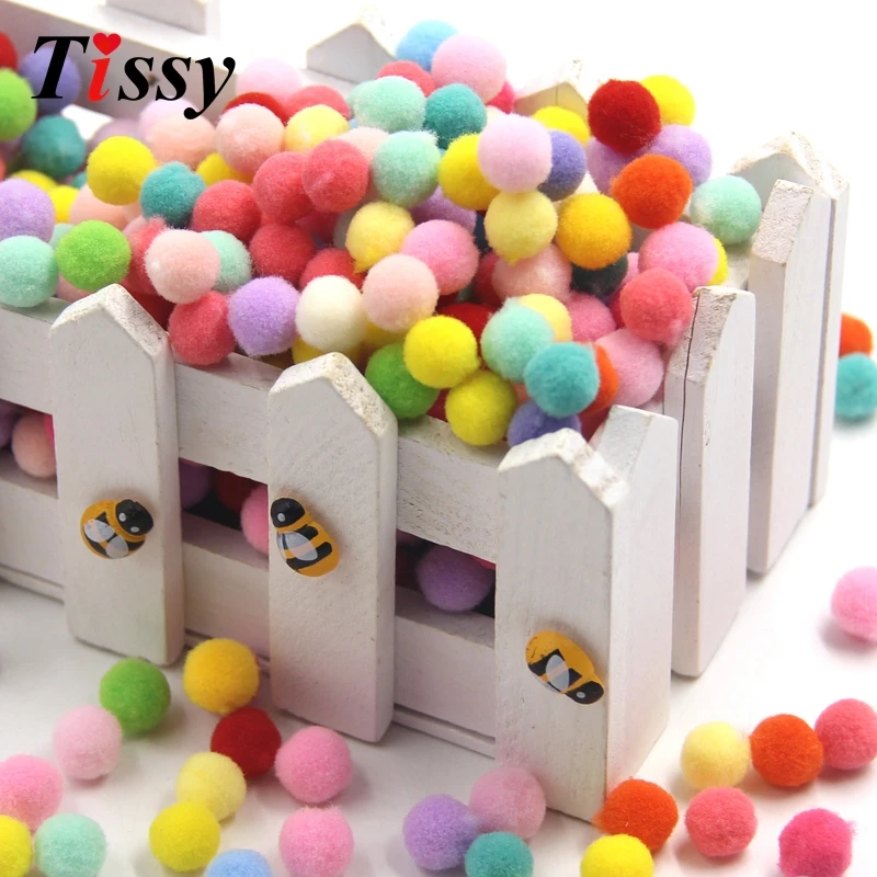500PCS 10MM DIY Soft Pom Poms Ball Pompoms Balls Handmade Craft Tools Home Garden&ampWedding Decoration&ampSewing Accessorie 2Styles | Дом и