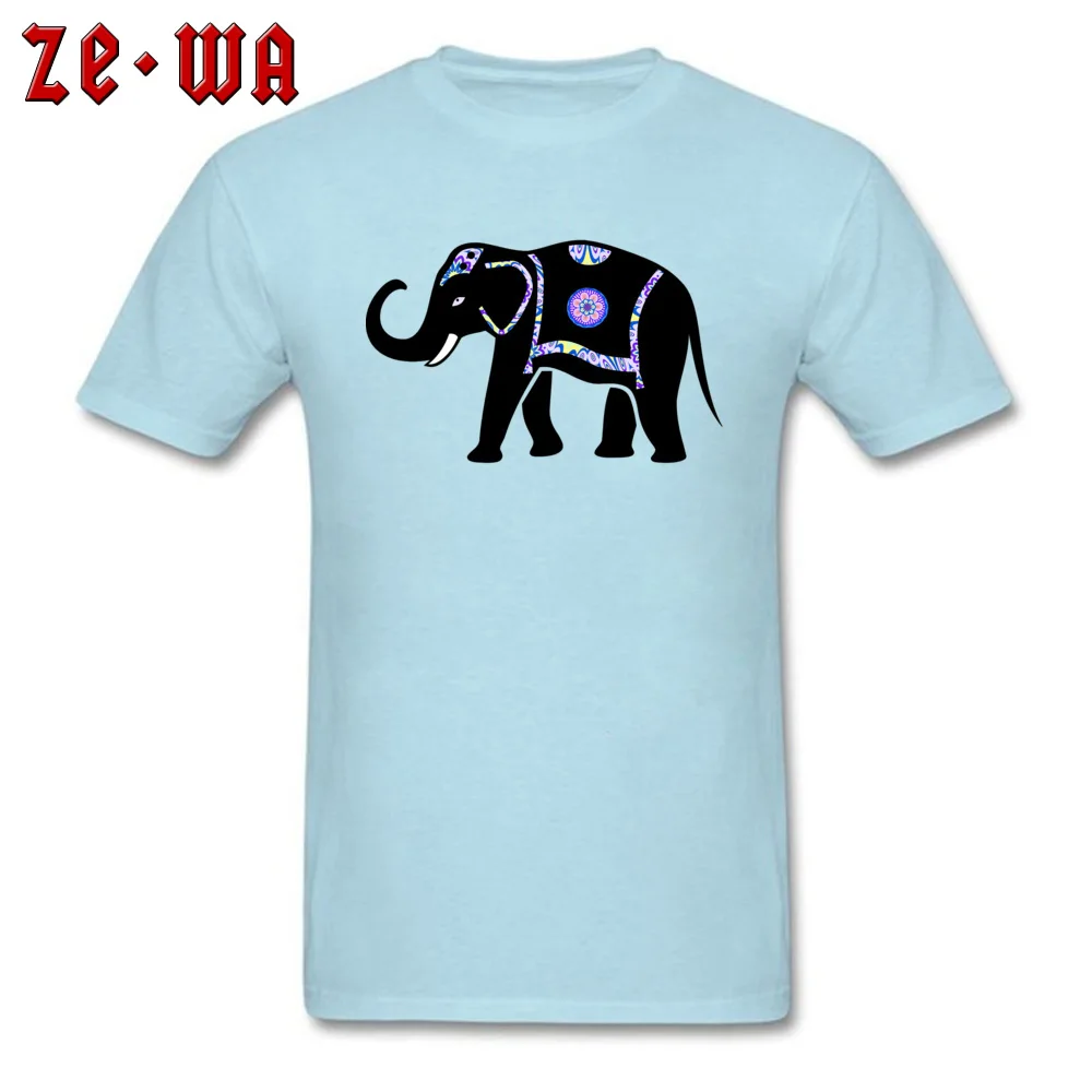 Big Black Thailand Elephant Summer/Autumn All Cotton O-Neck Tees Short Sleeve Fashionable Tee-Shirts Discount Normal T-Shirt Big Black Thailand Elephant  light