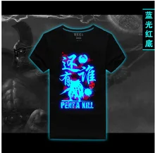 2017 Lazer Men’s T-shirt Fluorescent Custom Short-sleeve Luminous T-shirt Summer Head Men’s T shirt light clothing