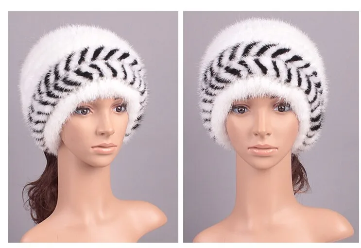Новейший дизайн роскошный зимний натуральный мех шапки, топ продаж плюшевые из натуральной норки меховые шапки для женщин
