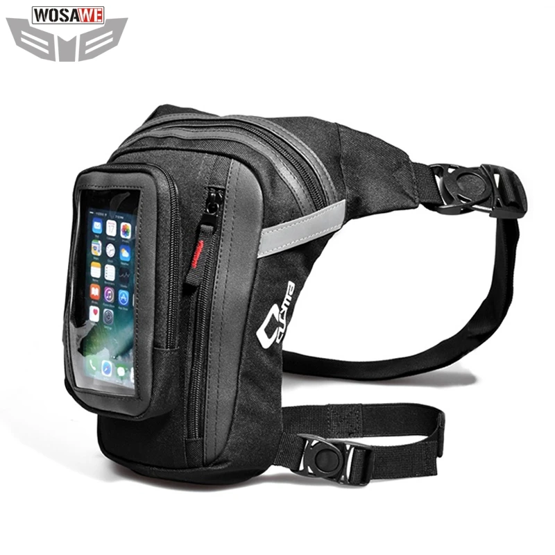 

CUCYMA Motorcycles Drop Leg Bag Motorbike Riding Knight Waist Bag Backpack Fanny Pack with Touch Screen Cell Phone Case