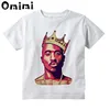 Camiseta de diseño tupac 2pac para niños y niñas, camisa informal de música, Hip-Hop ► Foto 3/4