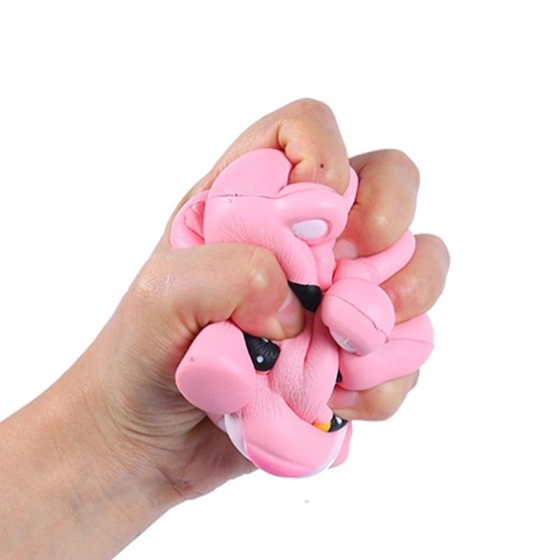 Very best Jumbo Kawaii Pink Leopard Squishy Cartoon Doll Squeeze Toy Slow Rising Bread Scented Stress Relief