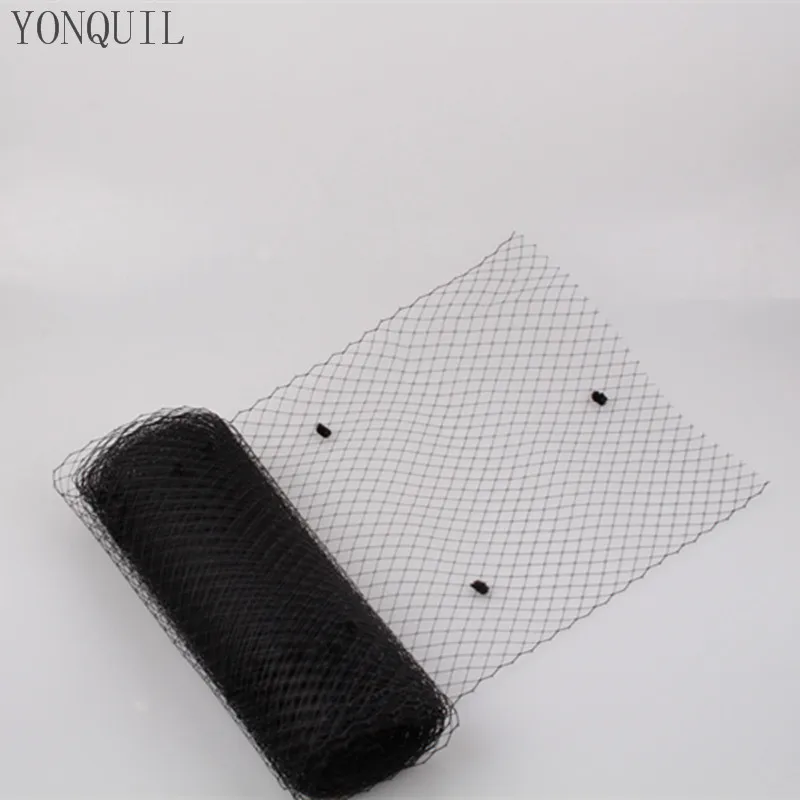Black  5 Yards Per Lot Birdcage Veil With Dot 25CM Width Russian Veiling Netting Wedding Dot Veils DIY Hair Accessories LDV06 5
