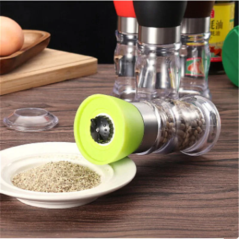 

Creative New High Quality Stainless Steel Manual Salt Pepper Spice Mill Grinder With Cover Kitchen Tools Black Pepper Grind