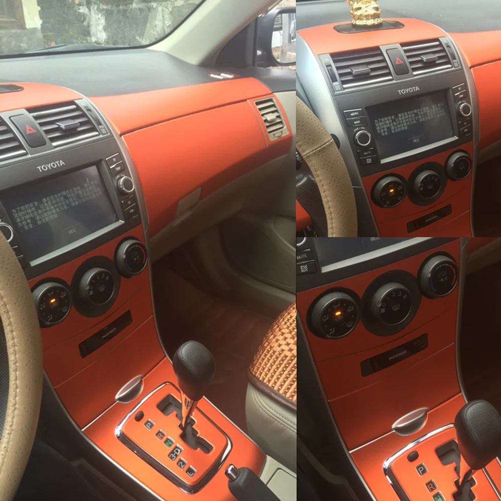 Для Защитные чехлы для сидений, сшитые специально для Toyota Corolla 2007-2013 внутренний центральный Управление Панель дверные ручки 3D/5 мм Углеродистой волокно наклейки стайлинга автомобилей аксессуары