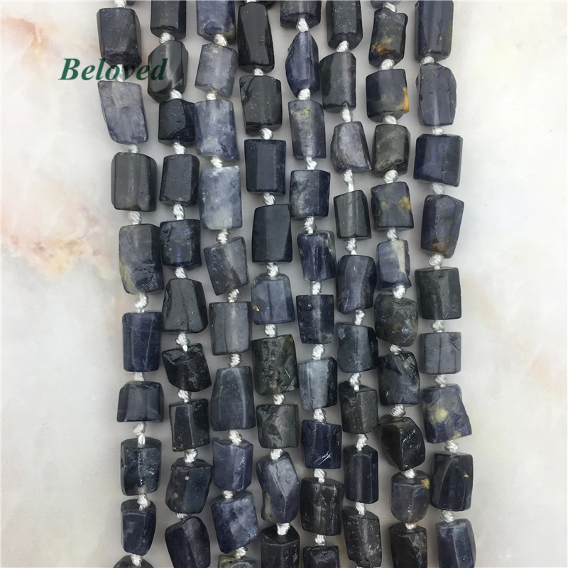 Natural Cylinder Iolite Quartz Nugget Loose Beads Raw Cordierite Gems Jewelry Making Spacer BG18036 | Украшения и аксессуары