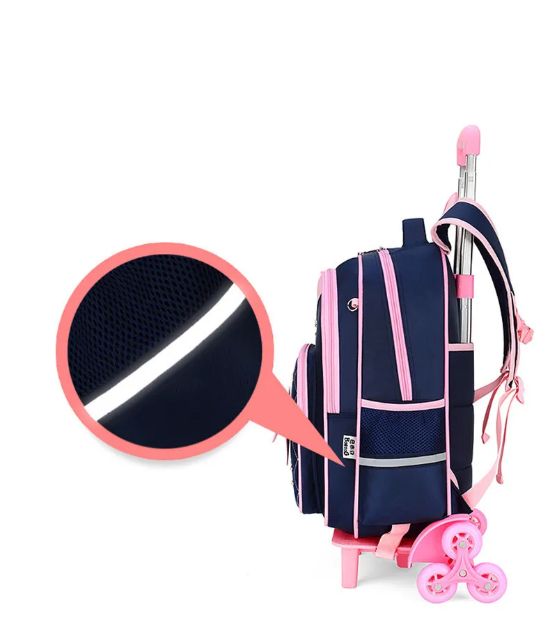 Новинка, съемные детские школьные сумки, водонепроницаемый рюкзак на колесиках для девочек, детская сумка на колесиках, сумка для книг, дорожная сумка для багажа, Mochilas
