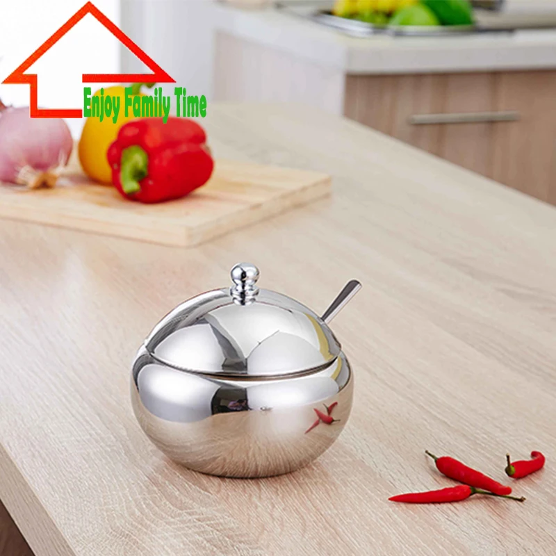Single Stainless Steel Cooking Tools Salt Container Spoon High Quality
