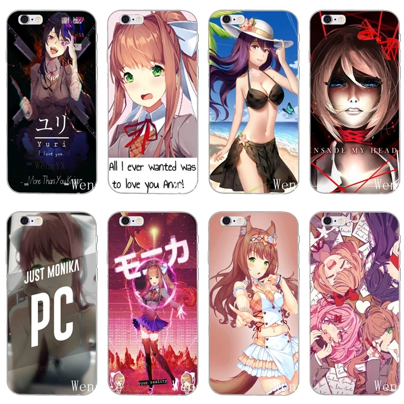 

Monika Doki Doki Literature Club soft tpu phone case For Samsung Galaxy A10 A30 A40 A50 A60 A70 A6s A8 Plus A9s star J8 2018