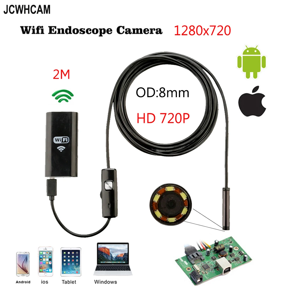 8mm Len 2MP HD 720P 2M 3.5M WIFI IOS Phone Endoscope Snake USB Camera Android Tablet PC Snake Pipe Inspection Borescope 8mm Len 2MP HD 720P 2M 3.5M WIFI IOS Phone Endoscope Snake USB Camera Android Tablet PC Snake Pipe Inspection Borescope