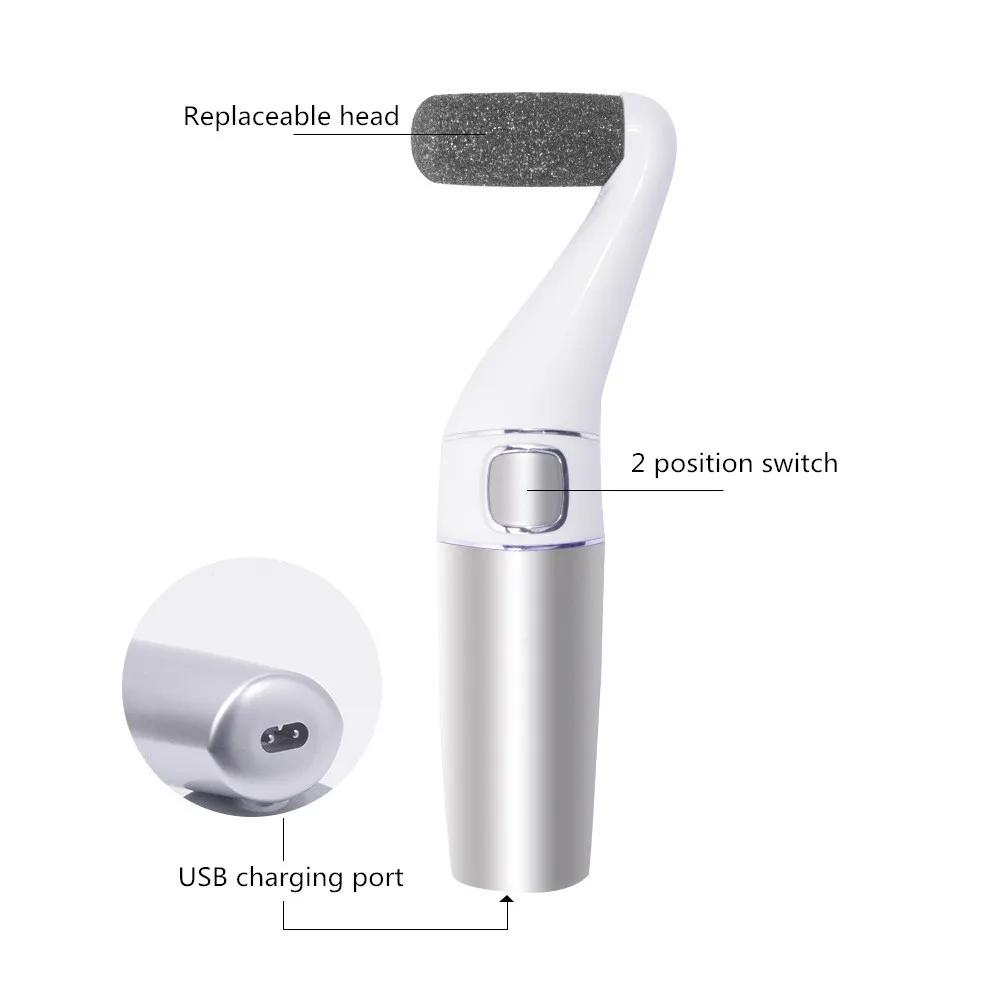 

Electric Foot File Pedicure Tools Grinding Foot Pedicure Smooth Machine Callus Remover Foot File Foot Heel Dead Skin USB Charge