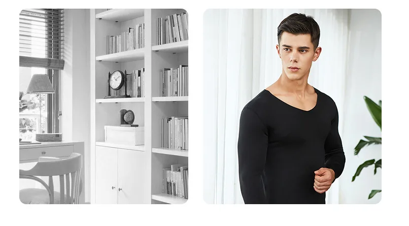 2019 Новое мужское термобелье на осень и зиму, Вельветовая теплая рубашка + штаны, комплект из 2 предметов, подштанники, костюмы