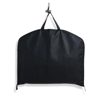 

Black Dust Proof Hanger Coat Clothes Garment Suit Cover Storage Bag Storage Pouch for clothes With Stainless Hanger