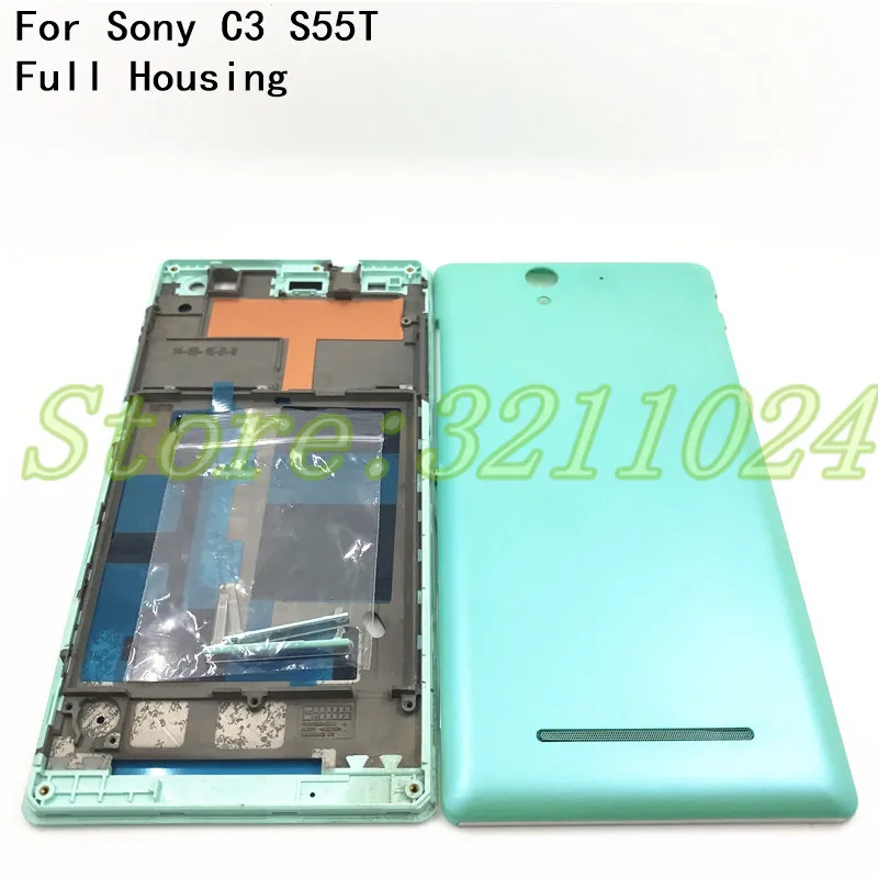 

Full Housing LCD Display Frame Bezel Housing Cover A Frame for Sony Xperia C3 S55T Front Screen Board Replacemenrt Repair