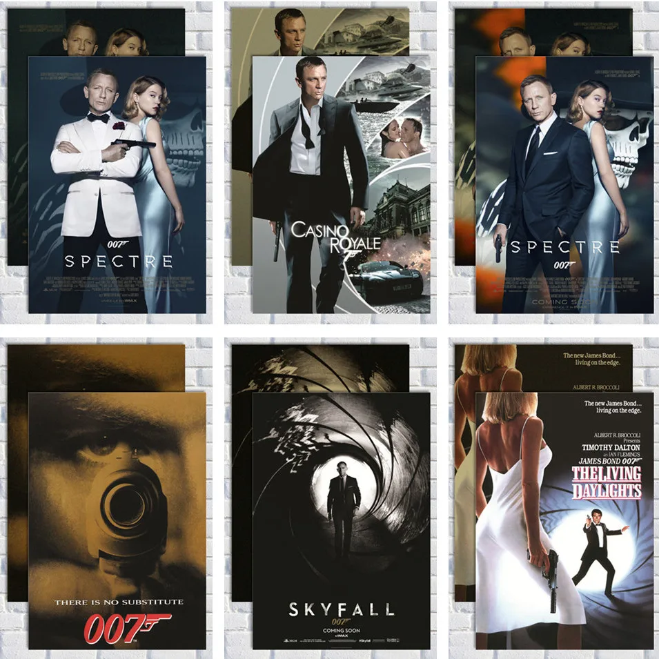 

007 /kraft paper/Wall stickers/cafe bar poster/Retro Poster/decorative painting