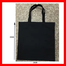 200 шт./лот) размер 30x35 см черная холщовая хлопчатобумажная хозяйственная сумка с логотипом