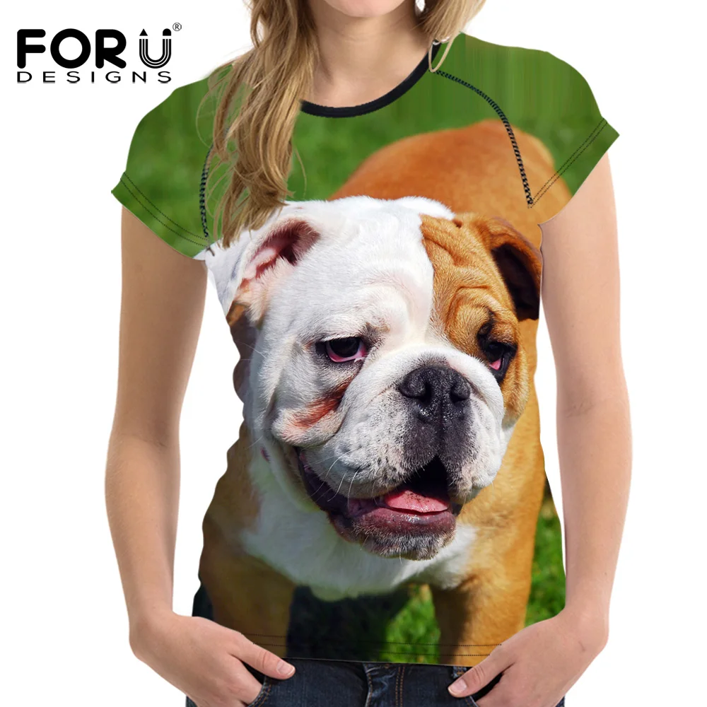 Forudesigns/Спортивная футболка Для женщин для тренажерный зал Смешные французский бульдог Собака летние шорты рубашка без рукавов печати