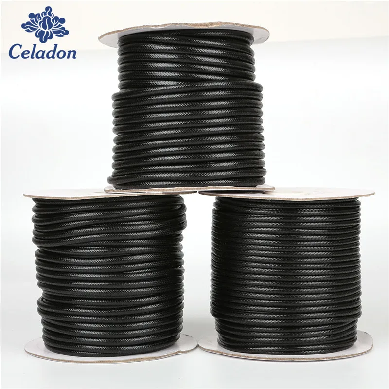 

Hot 10/5Meters 2.5/3/3.5/4/5 MM Waxed Thread Polyester Korea Cord Eco-friendly Thread For DIY Necklace Bracelet Jewelry Making