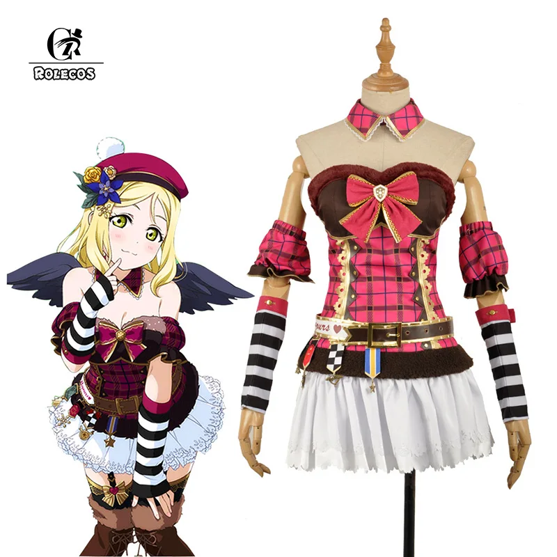 ROLECOS аниме Love Live Sunshine Мари охара Косплей Костюм Рождественский хор Пробуждение
