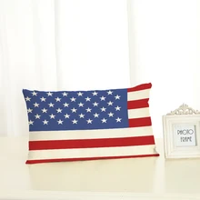 Американский подкладка-флаг Чехлы для мангала зеленый растение для украшения дома 30x50 Декоративные Бежевый Лен наволочки