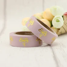 1PCS gold foil Bowknot Snowflake Star Washi Tape Adhesive Tape DIY Scrapbooking Sticker Label Masking Tape Office School Supply