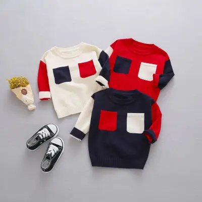 Г., весенне-осенняя одежда для детей цветной Детский свитер с двумя карманами детский топ для маленьких мальчиков и девочек