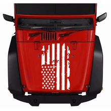 2 formati Auto Cappuccio di Copertura Sticker USA Bandiera Adesivi Per Jeep Wrangler Auto Del Vinile Della Decorazione Esterno Accessori Per Auto Car Styling