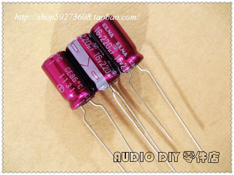 

2018 hot sale 30PCS/50PCS ELNA Purple Red Robe R2O Series 220uF/16V audio electrolytic capacitors free shipping