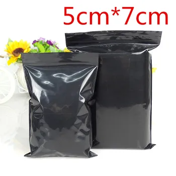 

DHL 5*7cm 8000Pcs/ Lot Resealable Plastic Zipper Valve Storage Package Bag Self Seal Zip Lock Black Poly Pack Packing Pouch