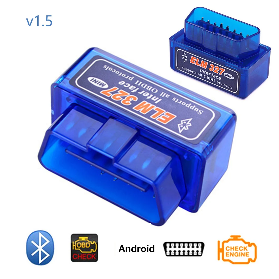 Диагностический инструмент для автомобиля Dewtreetali OBD2 V1.5 Bluetooth Mini Elm 327 V 1 5 OBD 2