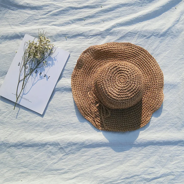 Chapéu do Bebê Chapéu de Palha Mãe e Filha Moda Praia Chapéus Crianças Meninas Arco Bebê Sun Cap Casquette Enfant Menina Cocar 2-8a 11 Praia Chapéus Crianças Meninas arco Chapéu de