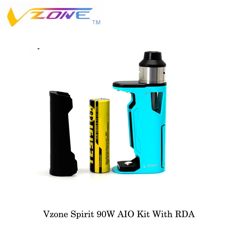 Электронные сигареты Vzone Spirit 90 Вт AIO комплект с RDA 5 мл работает на один 18650 батарея