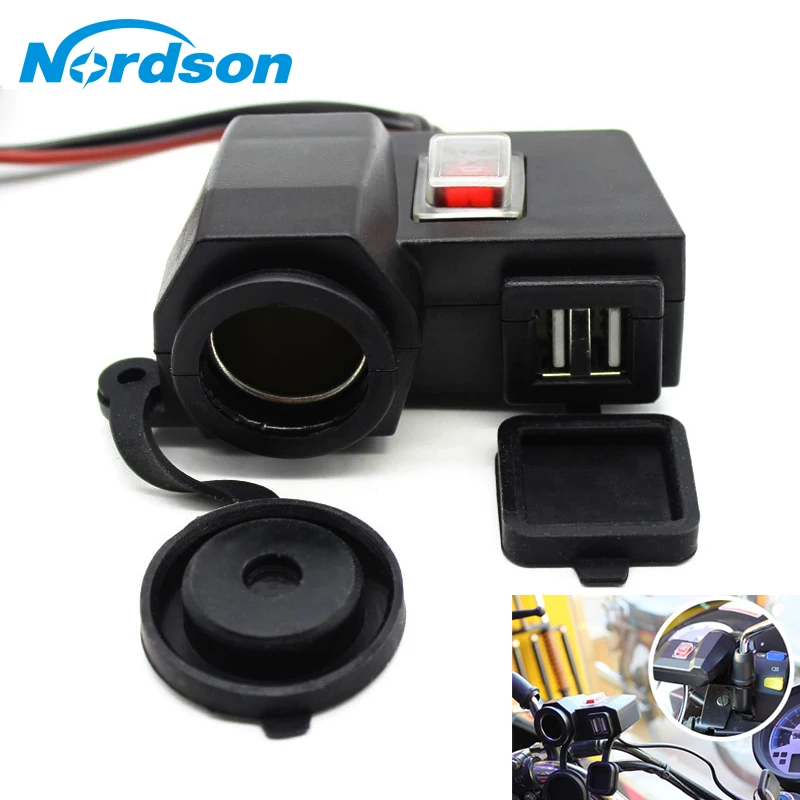 Nordson от 12 В до 5 В пост Водонепроницаемый в машину с USB, туманный распылитель, Зарядное устройство мотоцикла универсальный gps Зарядное устройство мобильного телефона MP3 Питание мотоцикл USB