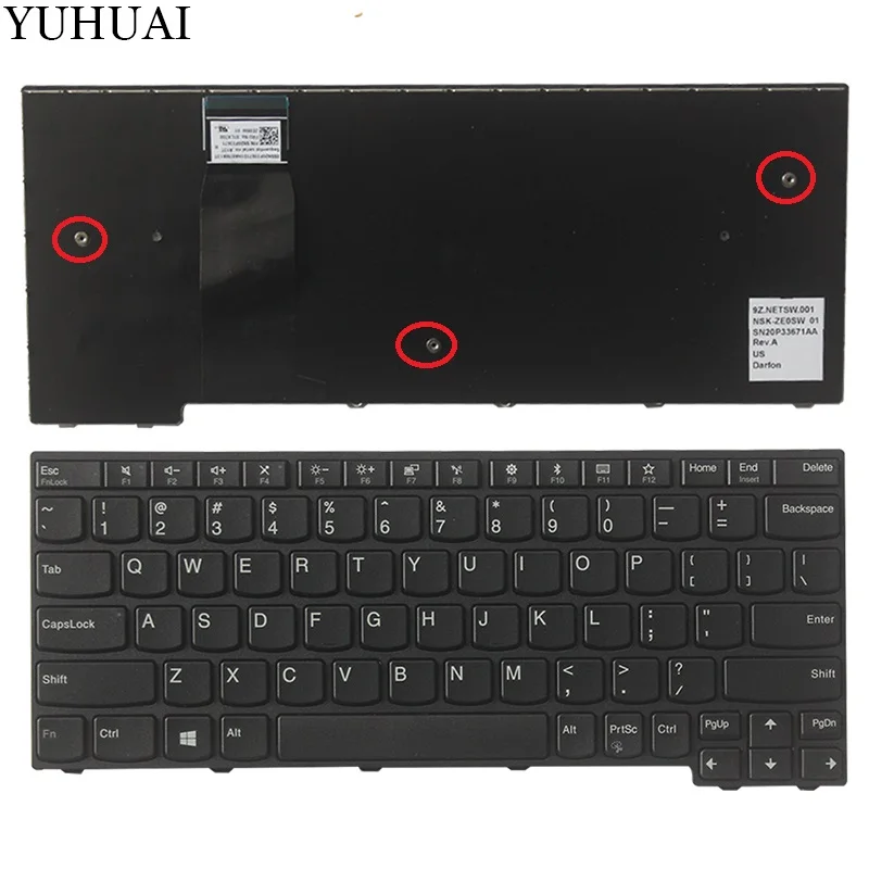 

NEW US laptop keyboard For Lenovo yoga 11e yoga11e US/English keyboard black