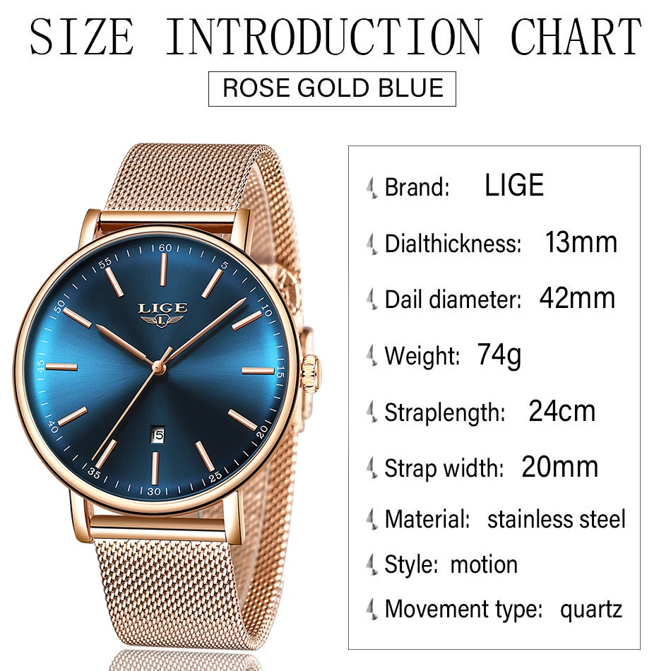 Najtaniej 2019 LIGE moda zegarek kwarcowy kobiety zegarki damskie znane marki zegarek na rękę kobieta zegar Montre Femme Relogio Feminino