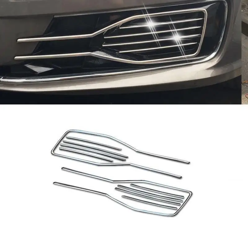 

Front Bumper automobile decorative car styling covers decoration bright sequins protecter accessories 16 17 FOR Audi A6L