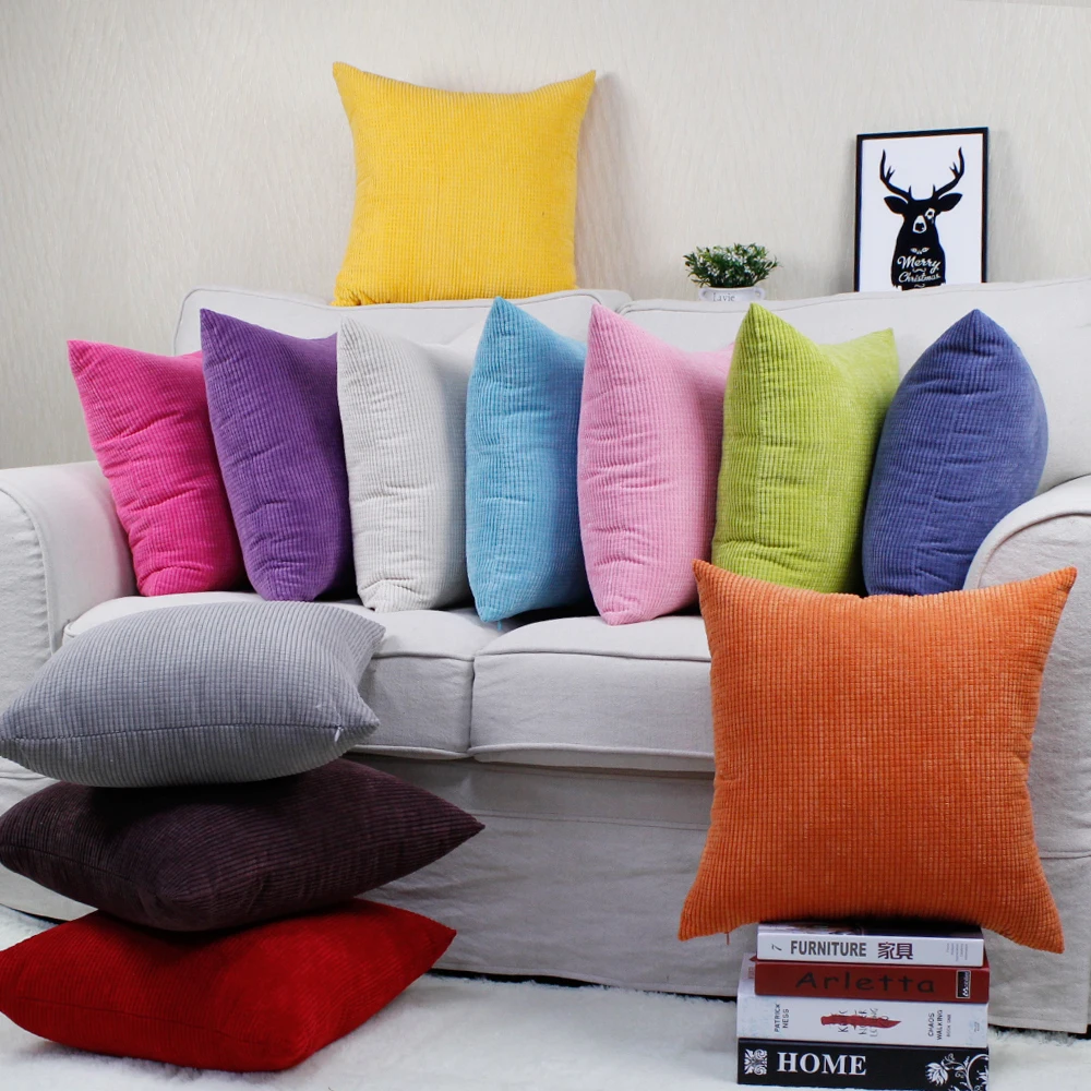 Corduroy Sofa cushion cover 30x45/40x40/45x45/40x60/50x50/55x55/60x60cm decorative throw pillowcase home pillow cover