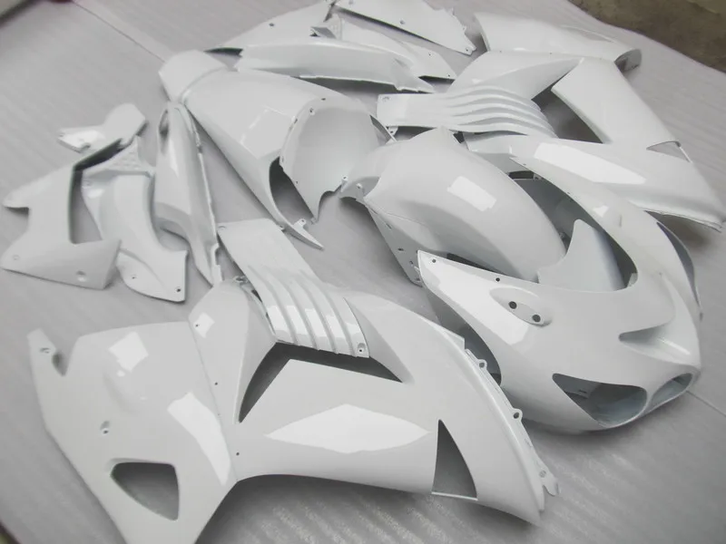 

Injection mold Fairing Kit for KAWASAKI ZX14R 06 07 ZX 14R 2006 2007 ZX14 ABS Complete white Fairings set+7gifts KW02