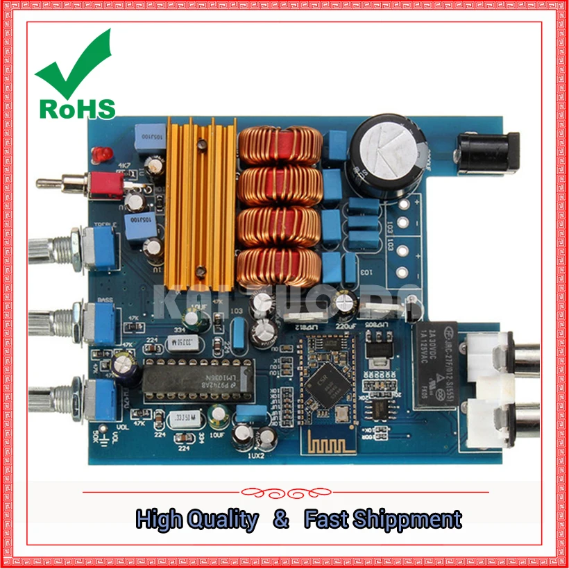 

2 x 50W TPA3116 Bluetooth 4.0 Audio Receiver HiFi Stereo Power Amplifier Board 2*50w module 0.18kg