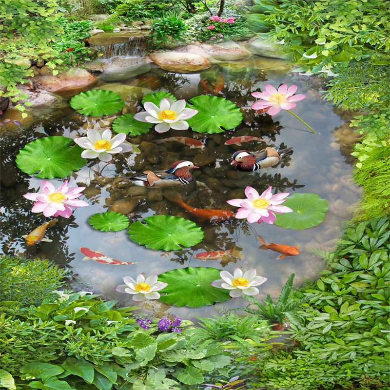Настенная панель 3d пола Lotus на заказ самоклеящиеся обои плитка для кухонные фото