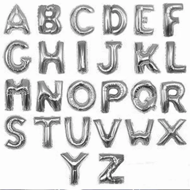 Buy 16 Inch Silver Alphabet Letters Balloons Birthday