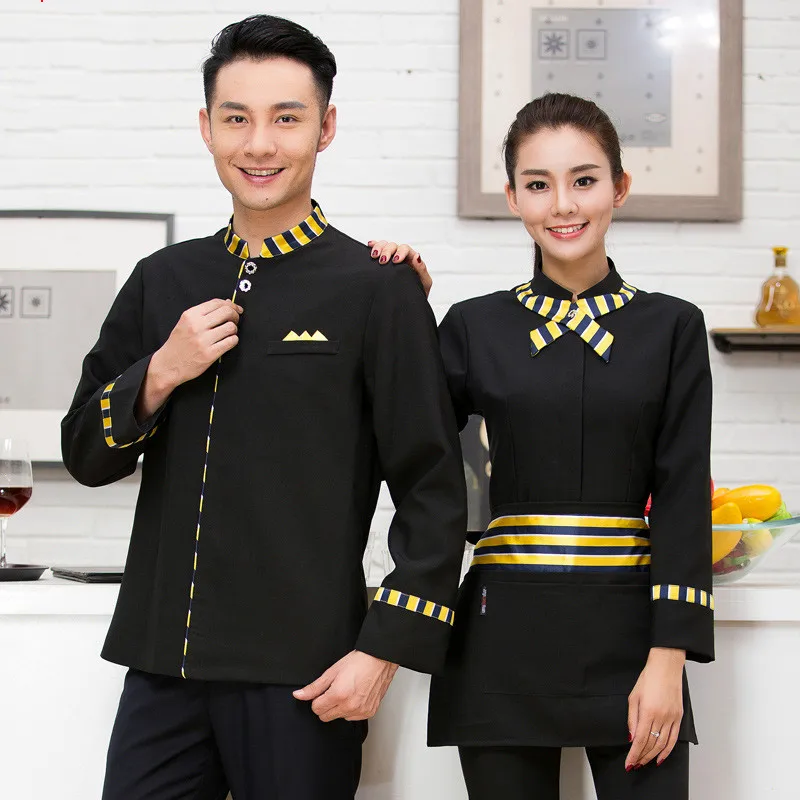 Autumn Winter Long Sleeve Resturant Work Clothing Female