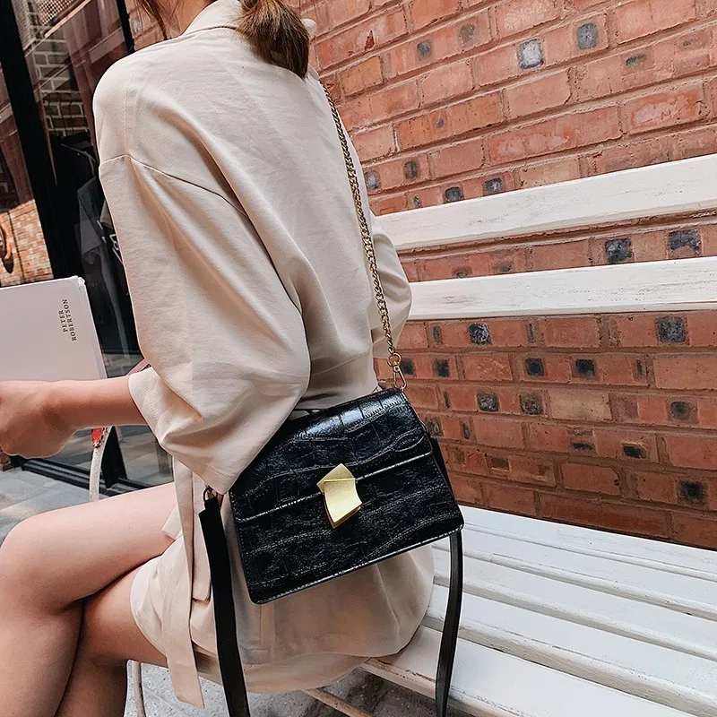 

European Fashion Crocodile Pattern Women Bags 2019 High Quality PU Leather Small Purse Designer Female Shoulder Messenger Bags
