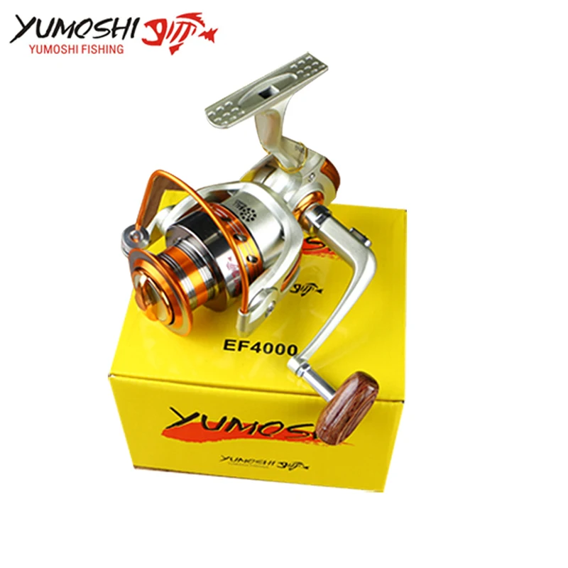 Europe Hot-selling 12BB 5.5 : 1 Metal Spinning Sea Folding Handle Reel  Fishing Reel EF1000- 9000 Bearing aluminum Yumoshi