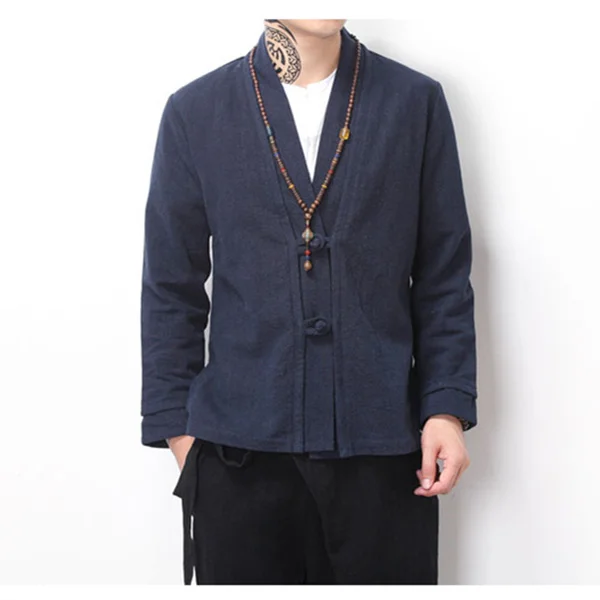 New spring retro disc buckle youth coat lay suit men's clothing01
