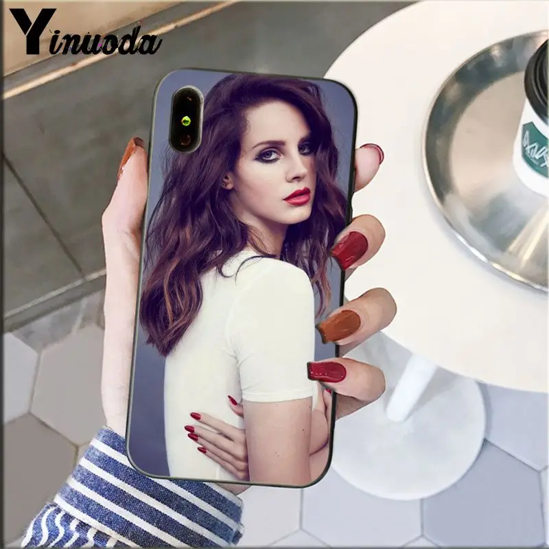 Yinuoda Lana Del Rey ТПУ мягкий силиконовый черный чехол для телефона для Apple iPhone 8 7 6 6S Plus X XS MAX 5 5S SE XR Чехол для мобильного телефона s - Цвет: A10