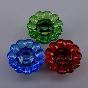 

6PCS Colorful Acrylic Crystal Flower Drawer knobs Bedroom Cabinet Closet Kitchen Pulls Door Dresser Pulls