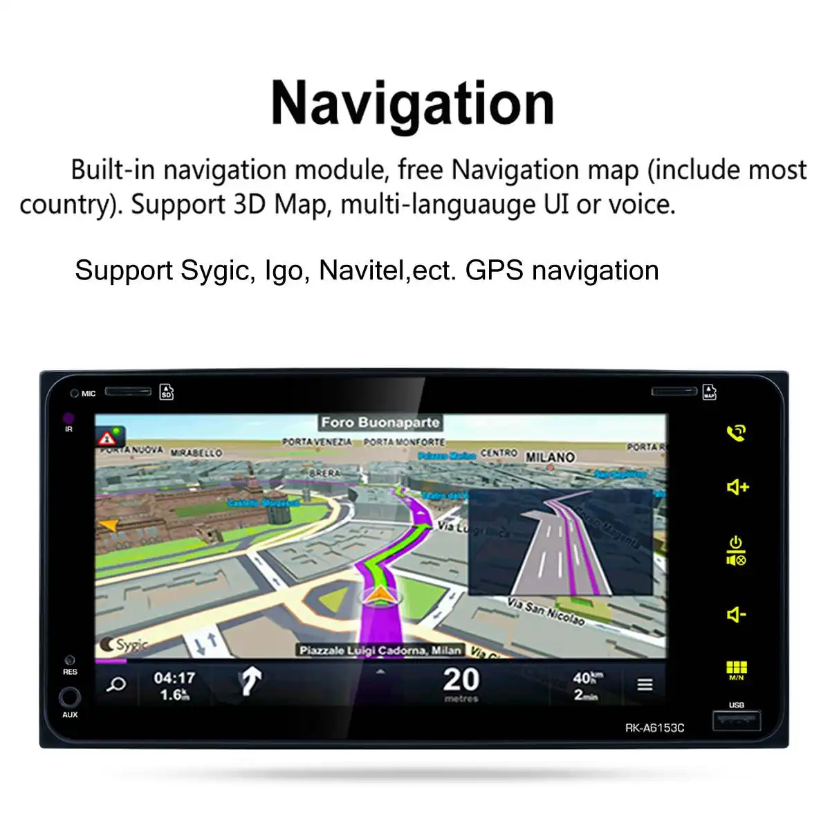Top HD Dual-core 2 Din Android 6.0 Universal Car Radio Double Car DVD Player GPS Navigation In Dash Car DVD FM/AM bluetooth Player 6
