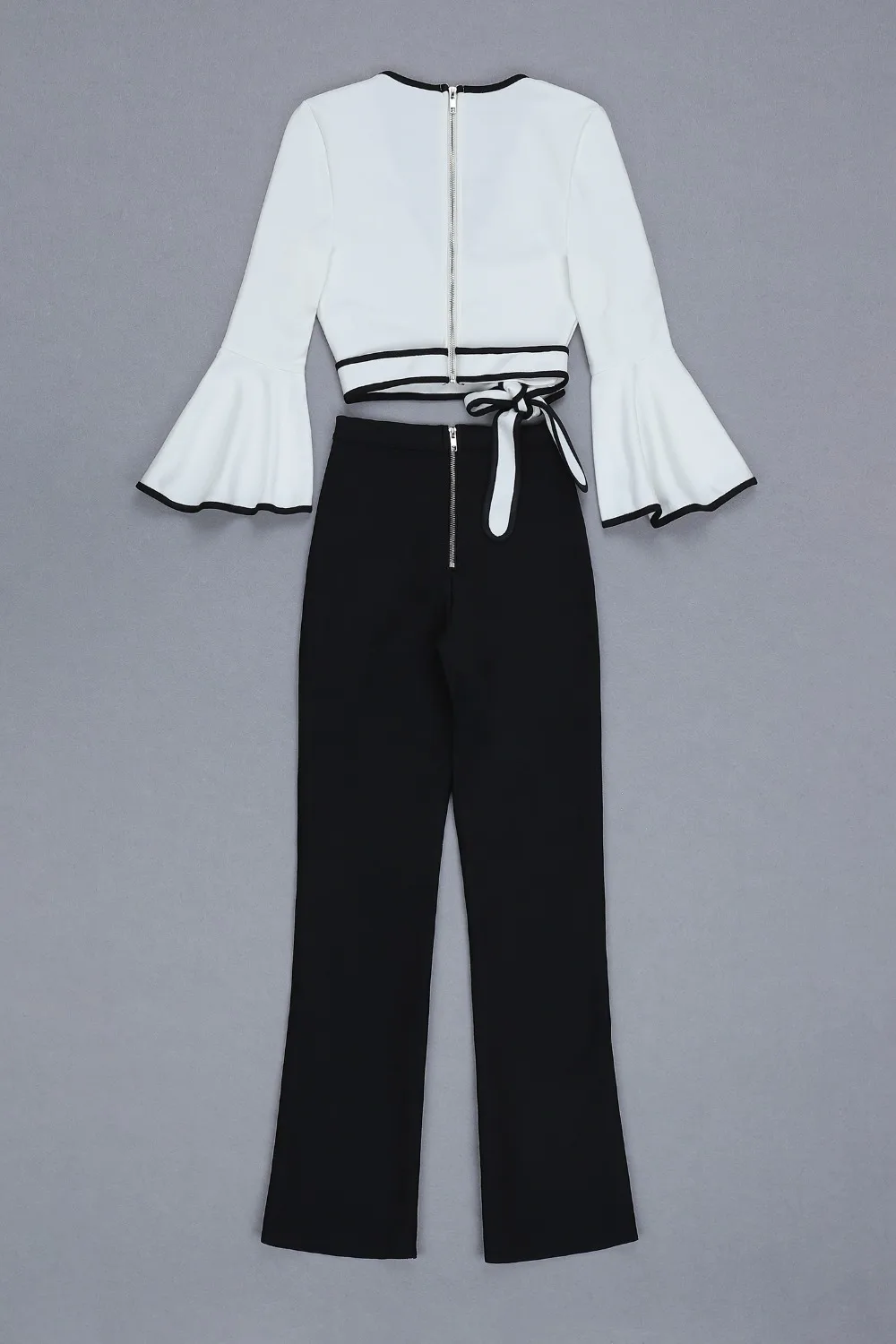 V En Gros 2019 Mode Costumes De Con Longueur Pub Corps Partie Manches Bandage Pleine Celebrity Sexy Col Nouveau Style Flare Party Profond Femmes fqIqwB1